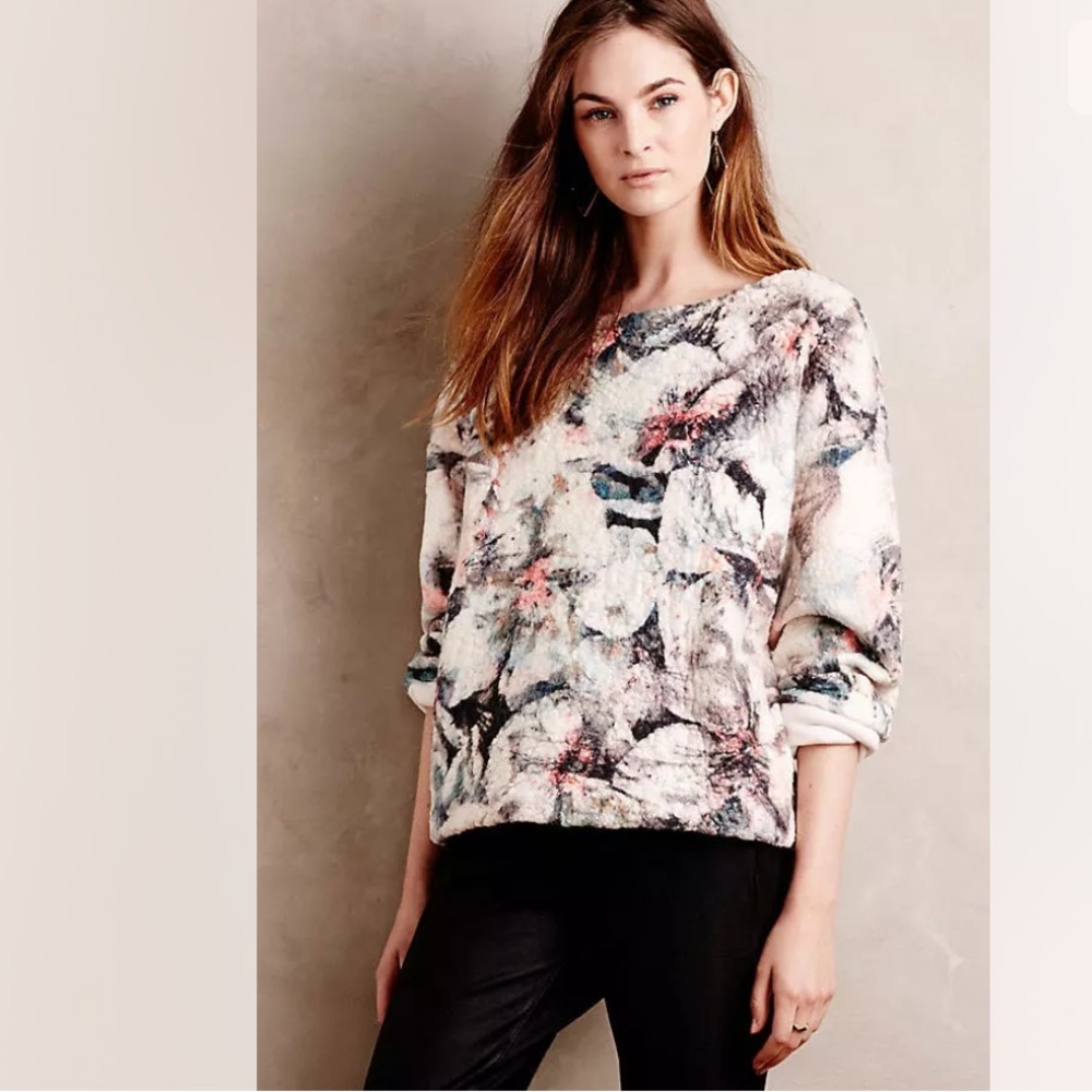Anthropologie Omna Pullover by Sam & Lavi Floral